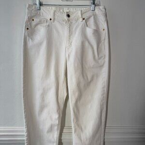 H&M Slim Fit Stretch High Waisted Ankle Mom Denim Relaxed Basic Size 12 Jeans